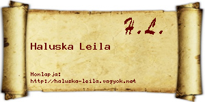 Haluska Leila névjegykártya